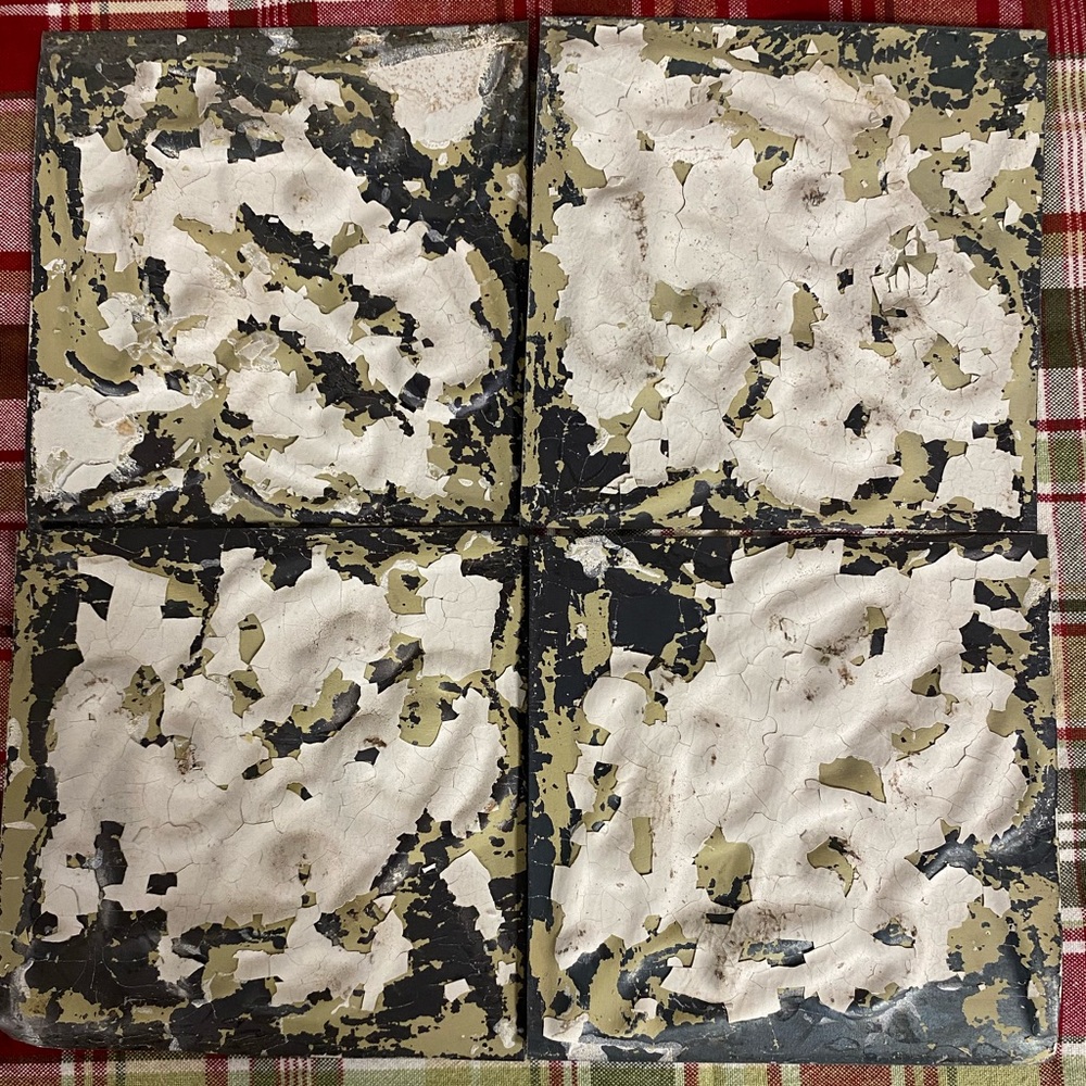 Metal tiles. Super chippy.